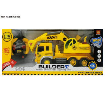4 Channel Remote Control Excavator Toys with USB for Children